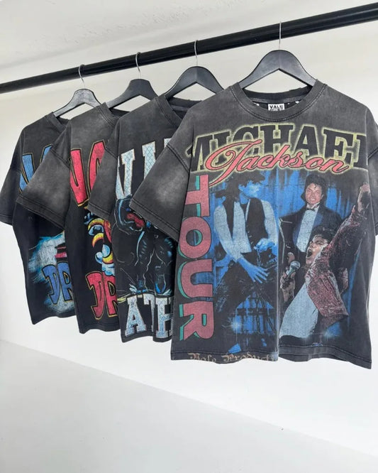 Oversized Hip-hop Retro American Y2k Clothing Men Gothic Street Fashion Loose T-shirt