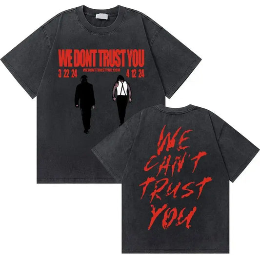 Rapper Future Metro Boomin We Don't Trust You Graphic Oversized T-shirt Men