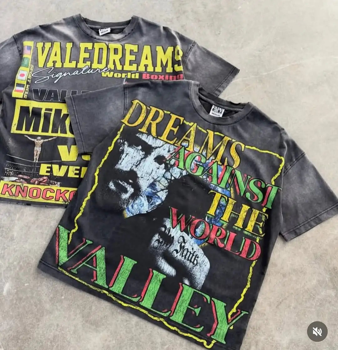 Oversized Hip-hop Retro American Y2k Clothing Men Gothic Street Fashion Loose T-shirt