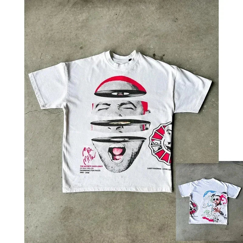 Y2K New American retro street loose oversized top