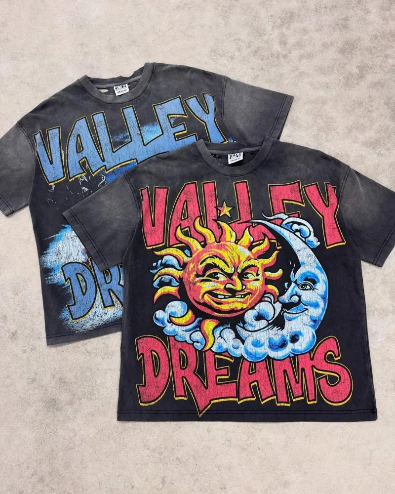 Oversized Hip-hop Retro American Y2k Clothing Men Gothic Street Fashion Loose T-shirt