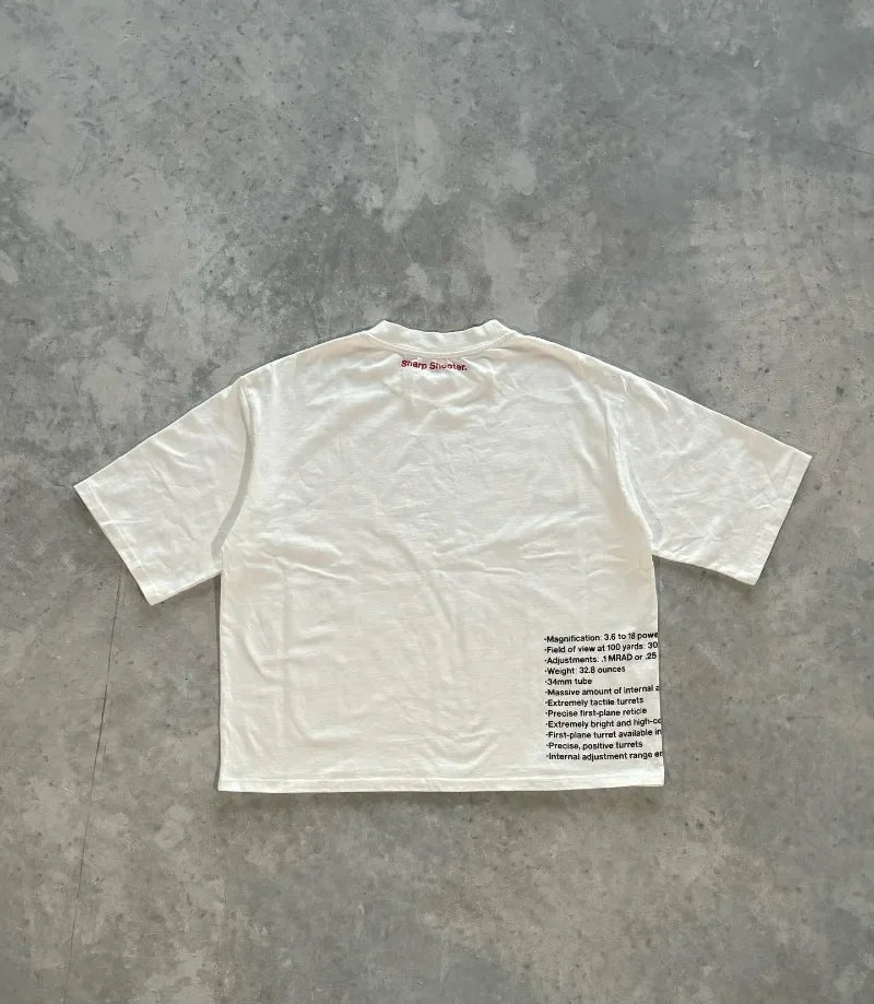 Y2K Streetwear Round Neck Big Eyes Print Graphic Oversized T-Shirt