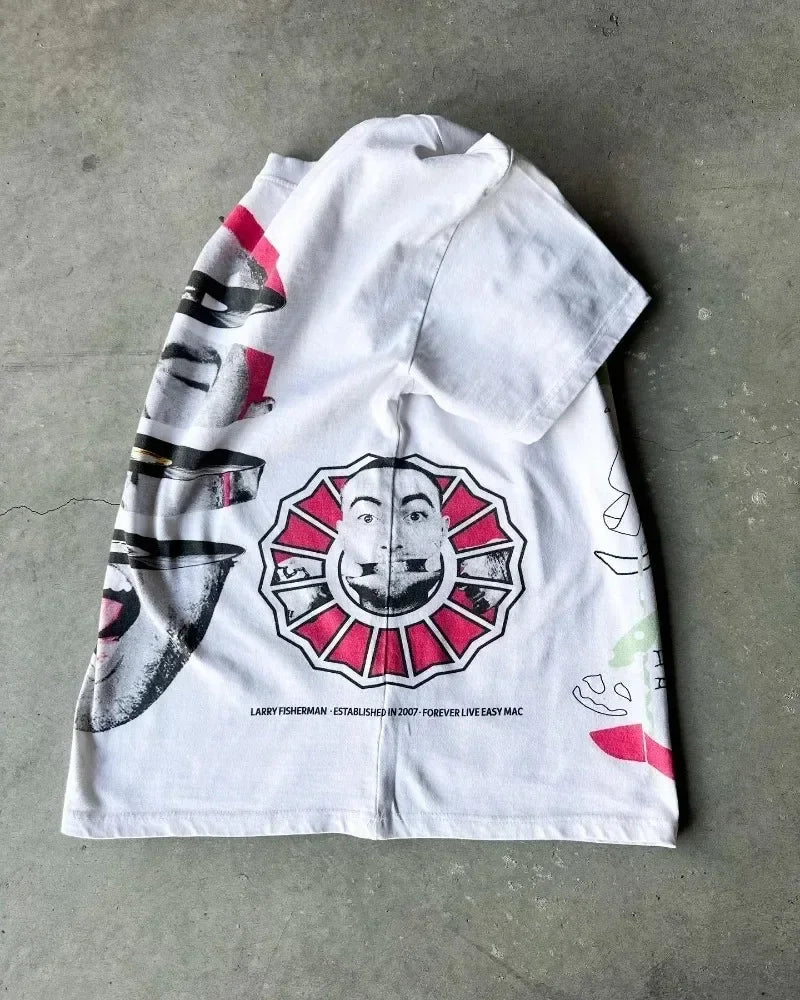 Y2K New American retro street loose oversized top