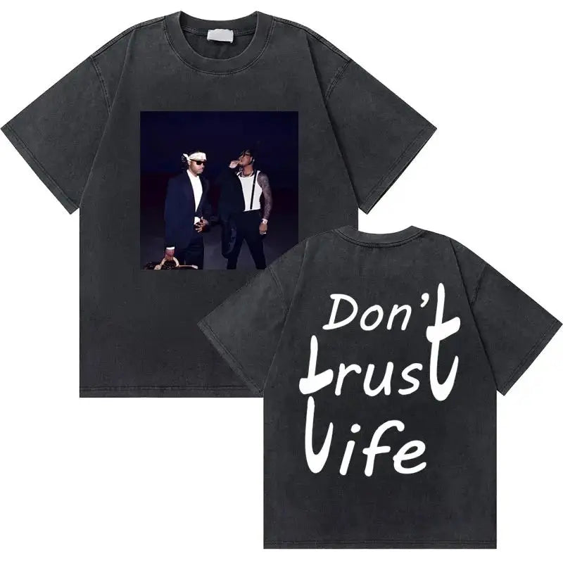 Rapper Future Metro Boomin We Don't Trust You Graphic Oversized T-shirt Men