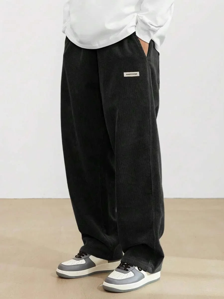 Corduroy Loose Sweat Pants