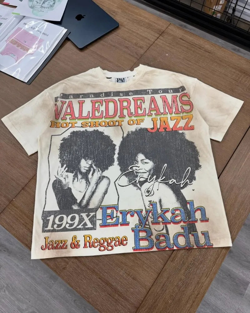 Oversized Hip-hop Retro American Y2k Clothing Men Gothic Street Fashion Loose T-shirt