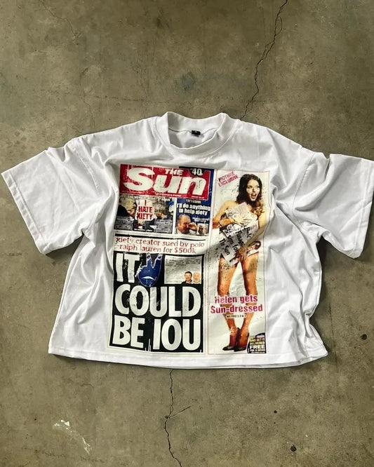 Graphic T-shirt y2k Top Oversized T-shirt