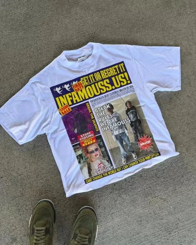 Graphic T-shirt y2k Top Oversized T-shirt