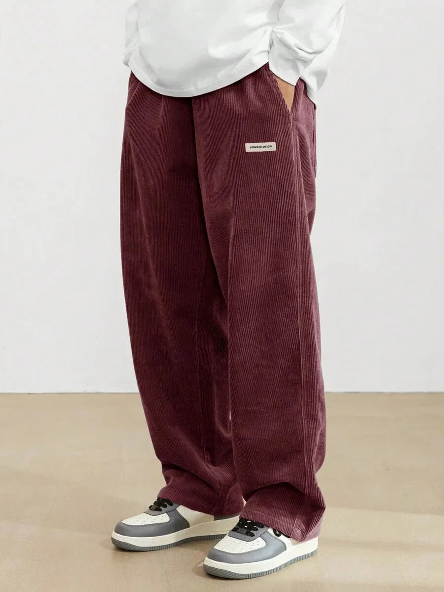 Corduroy Loose Sweat Pants
