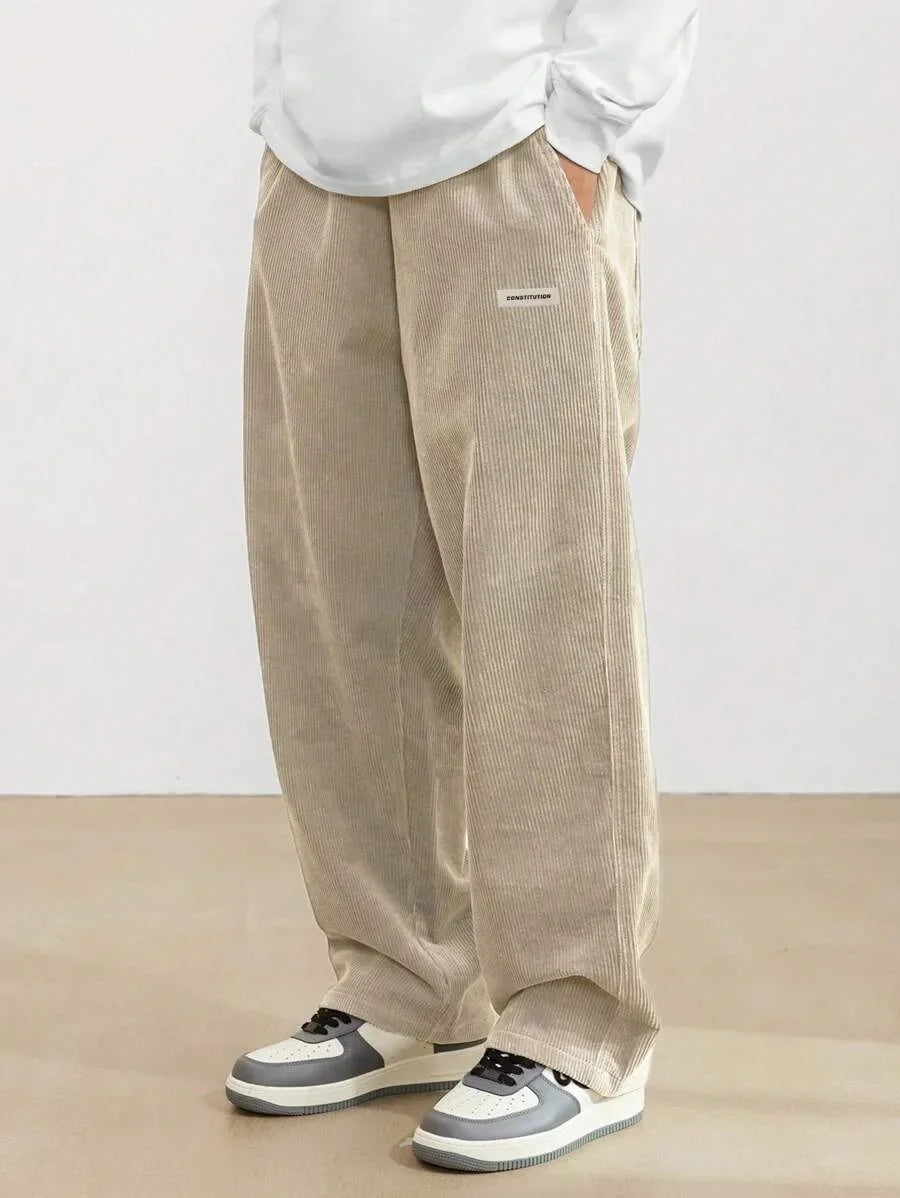 Corduroy Loose Sweat Pants