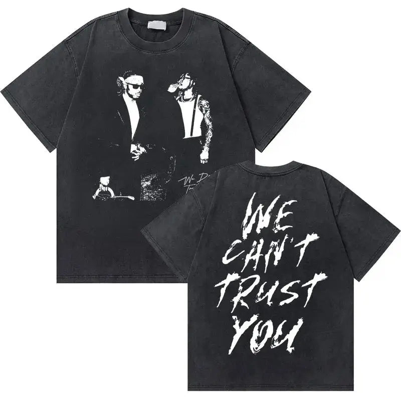 Rapper Future Metro Boomin We Don't Trust You Graphic Oversized T-shirt Men