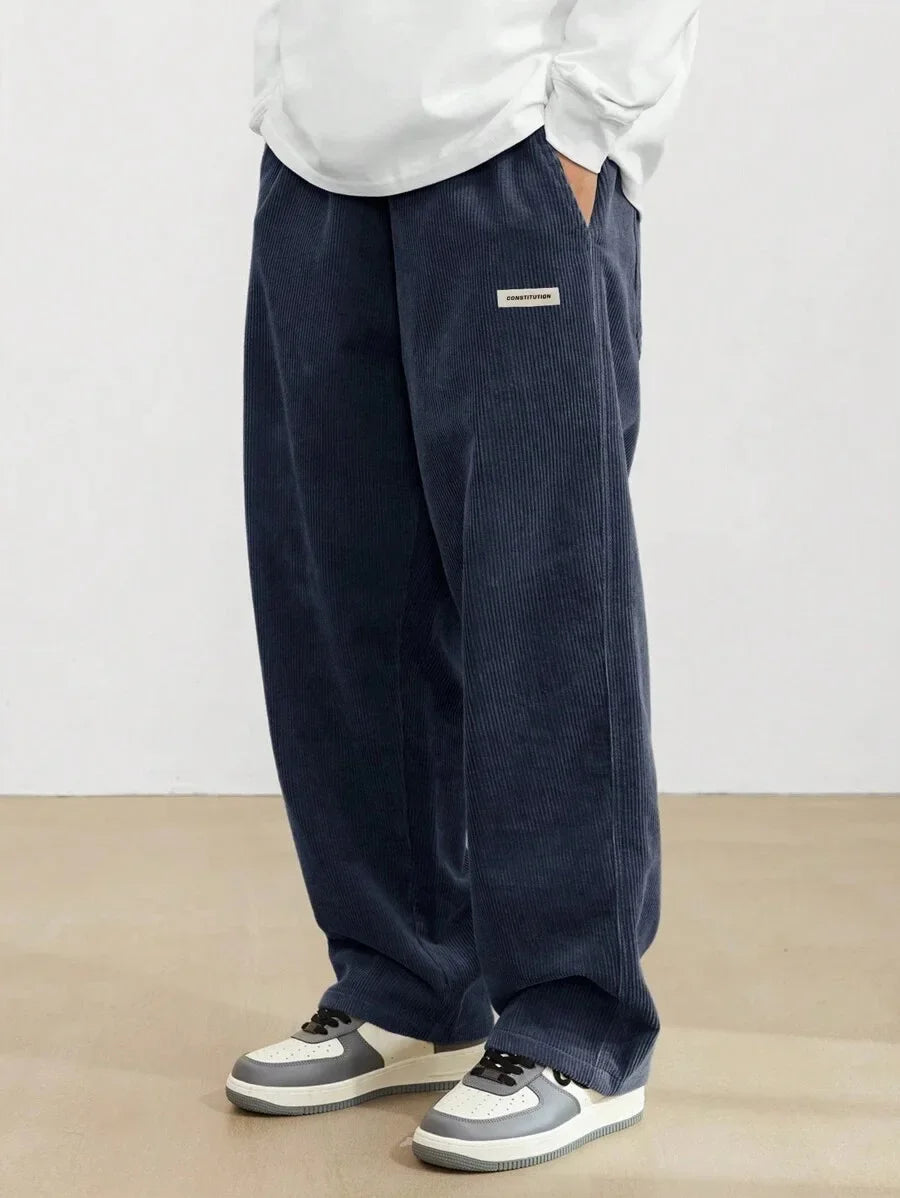 Corduroy Loose Sweat Pants