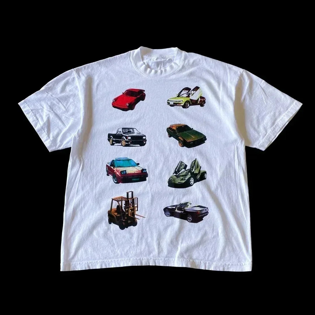 Y2k Clothing Vintage Car Tees