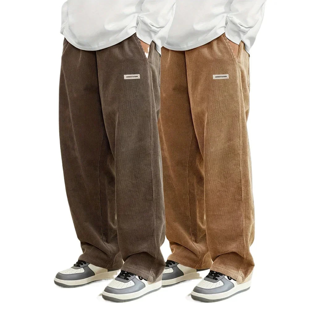 Corduroy Loose Sweat Pants