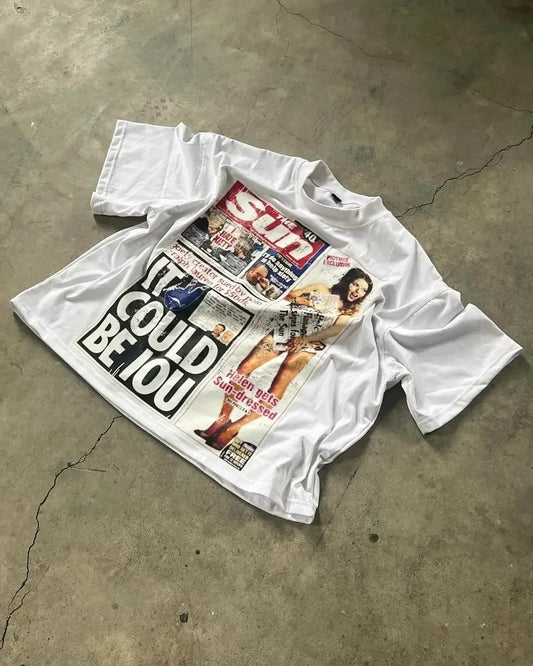 Graphic T-shirt y2k Top Oversized T-shirt