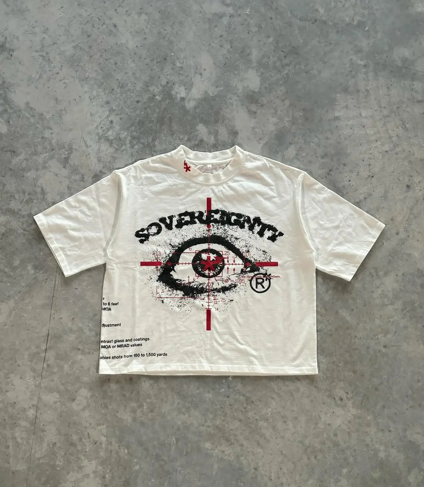 Y2K Streetwear Round Neck Big Eyes Print Graphic Oversized T-Shirt